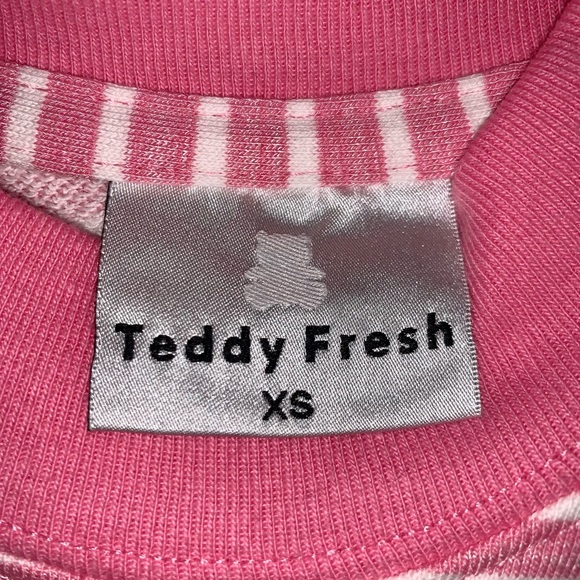 Teddy Fresh Pink and White Striped Cotton T-Shirt - Picture 5 of 7